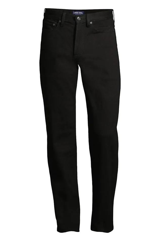 Lands039 End Jeans Men Relaxed Fit Black Jeans True Black