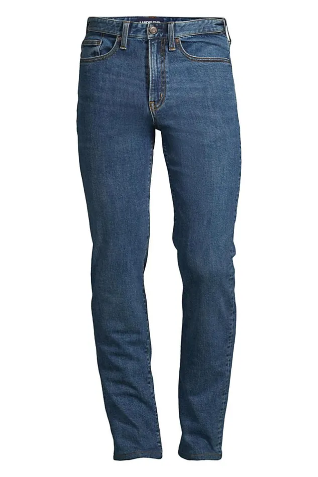 Lands039 End Jeans Men Stretch Comfort Waist Flannel Lined Jeans Medium Heritage Wash Lands039 End Jeans Men Stretch Comfort Waist Flannel Lined Jeans Medium Heritage Wash