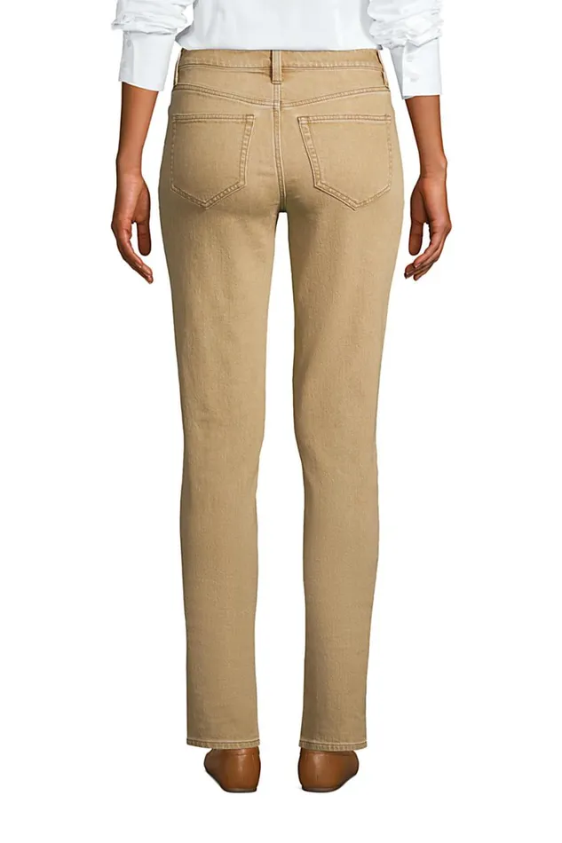 Lands039 End Jeans Women Mid Rise Straight Leg Jeans Color Washed Cumin Lands039 End Jeans Women Mid Rise Straight Leg Jeans Color Washed Cumin