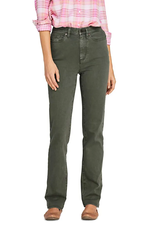 Lands039 End Jeans Women Petite High Rise Straight Leg Colorful Jeans Dark Olive Green Lands039 End Jeans Women Petite High Rise Straight Leg Colorful Jeans Dark Olive Green
