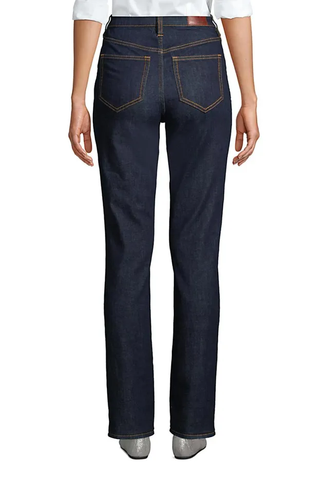 Lands039 End Jeans Women Petite Slimming Compression High Rise Straight Leg Blue Jeans Deepest Indigo Lands039 End Jeans Women Petite Slimming Compression High Rise Straight Leg Blue Jeans Deepest Indigo