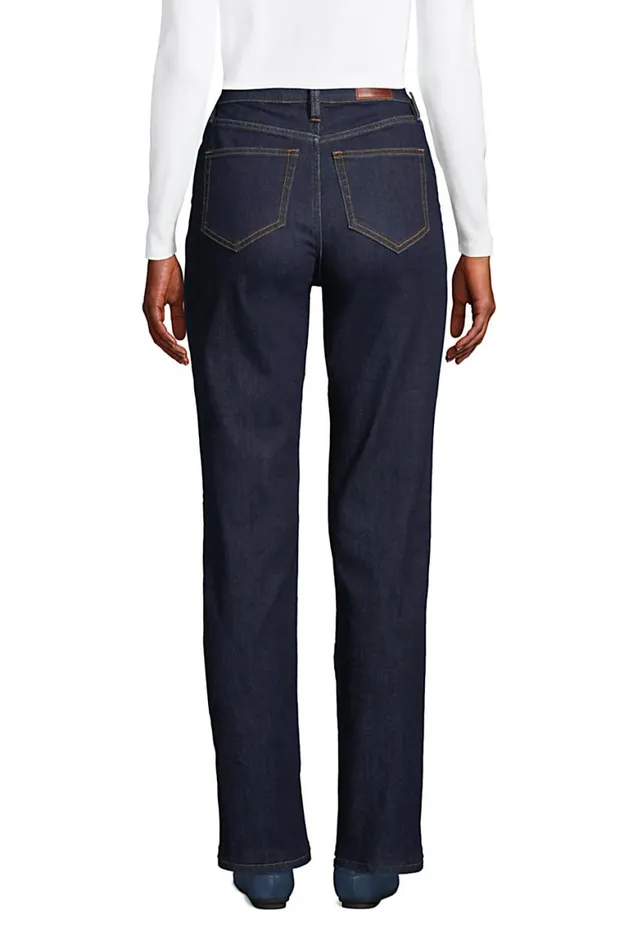 Lands039 End Jeans Women Petite Water Conserve Eco Friendly High Rise Straight Leg Classic Fit Stretch Blue Jeans Deepest Indigo Lands039 End Jeans Women Petite Water Conserve Eco Friendly High Rise Straight Leg Classic Fit Stretch Blue Jeans Deepest Indigo