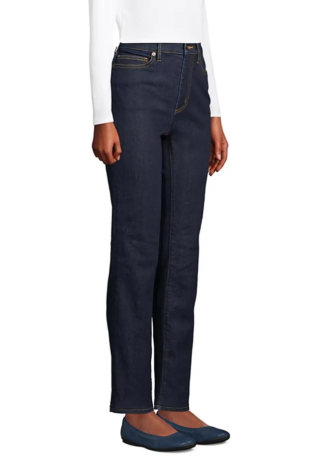 Lands039 End Jeans Women Petite Water Conserve Eco Friendly High Rise Straight Leg Classic Fit Stretch Blue Jeans Deepest Indigo Lands039 End Jeans Women Petite Water Conserve Eco Friendly High Rise Straight Leg Classic Fit Stretch Blue Jeans Deepest Indigo