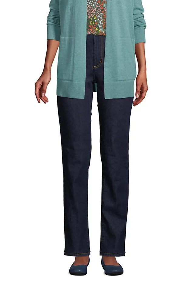 Lands039 End Jeans Women Petite Water Conserve Eco Friendly High Rise Straight Leg Classic Fit Stretch Blue Jeans Deepest Indigo Lands039 End Jeans Women Petite Water Conserve Eco Friendly High Rise Straight Leg Classic Fit Stretch Blue Jeans Deepest Indigo