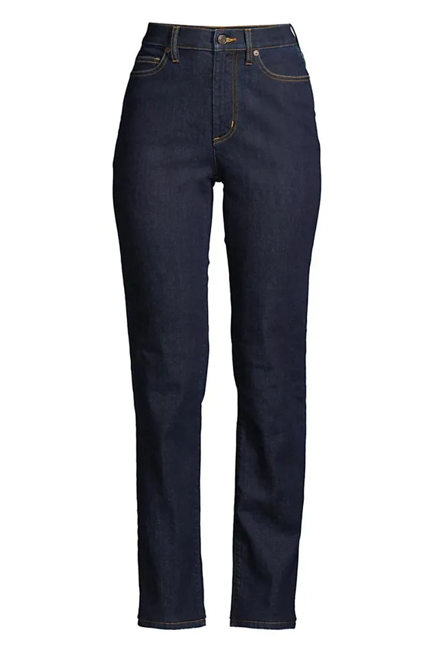 Lands039 End Jeans Women Petite Water Conserve Eco Friendly High Rise Straight Leg Classic Fit Stretch Blue Jeans Deepest Indigo Lands039 End Jeans Women Petite Water Conserve Eco Friendly High Rise Straight Leg Classic Fit Stretch Blue Jeans Deepest Indigo