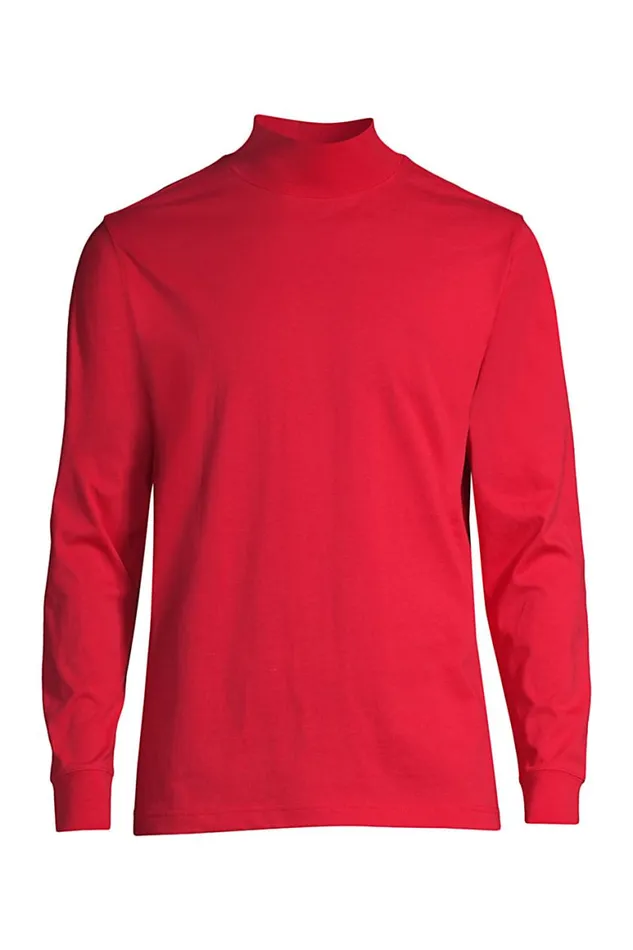 Lands039 End Knit Tops and Tees Men Big and Tall Supert Mock Turtleneck Compass Red Lands039 End Knit Tops and Tees Men Big and Tall Supert Mock Turtleneck Compass Red