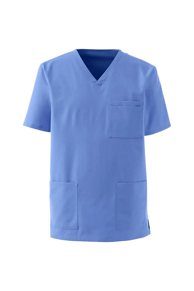 Lands039 End Knit Tops and Tees Men Big Scrub Top True Blue