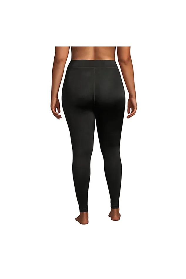Lands039 End Long Underwear Women Plus Size Thermaskin Heat Thermal Pants Long Underwear Base Layer Leggings Black