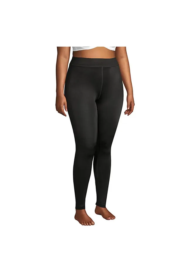 Lands039 End Long Underwear Women Plus Size Thermaskin Heat Thermal Pants Long Underwear Base Layer Leggings Black