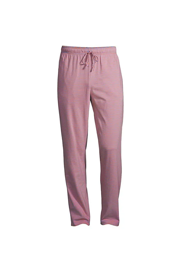 Lands039 End Pajamas and Robes Men Knit Jersey Sleep Pants Papaya Orange Lands039 End Pajamas and Robes Men Knit Jersey Sleep Pants Papaya Orange