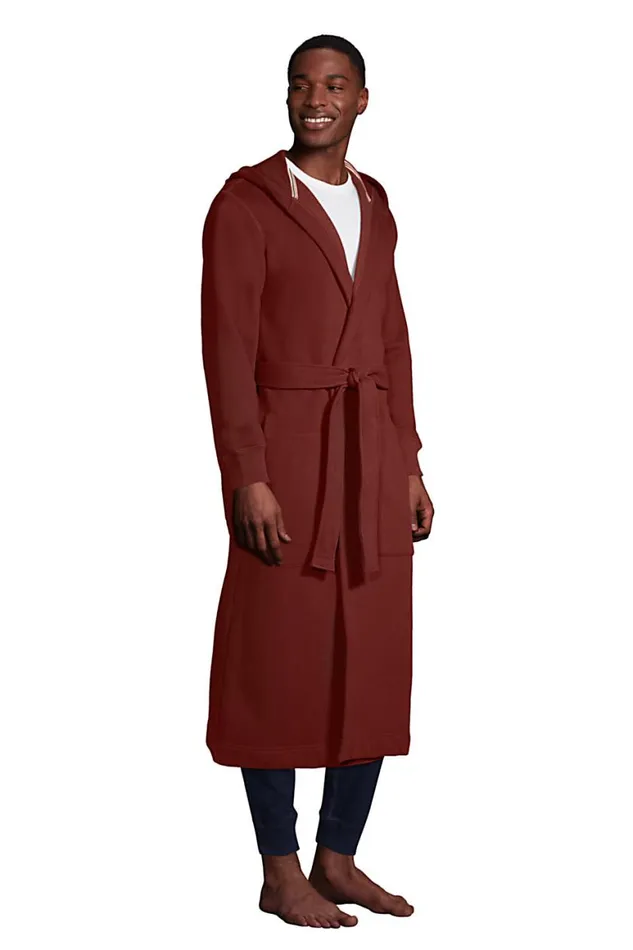 Lands039 End Pajamas and Robes Men Serious Sweats Robe Rust Red Lands039 End Pajamas and Robes Men Serious Sweats Robe Rust Red