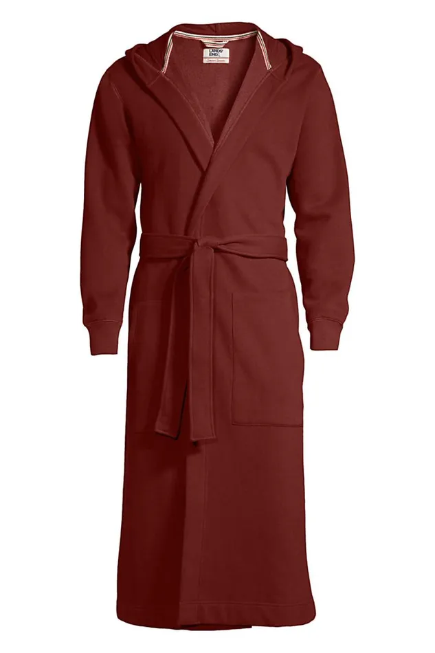 Lands039 End Pajamas and Robes Men Serious Sweats Robe Rust Red Lands039 End Pajamas and Robes Men Serious Sweats Robe Rust Red