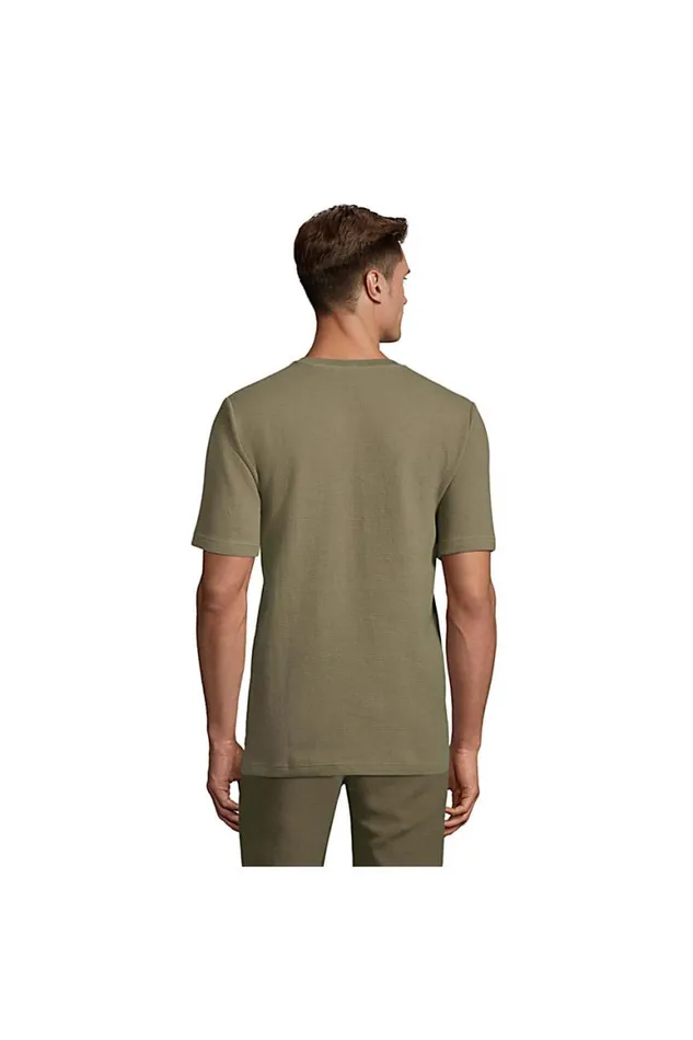 Lands039 End Pajamas and Robes Men Waffle Short Sleeve Pajama Henley Forest Moss Lands039 End Pajamas and Robes Men Waffle Short Sleeve Pajama Henley Forest Moss