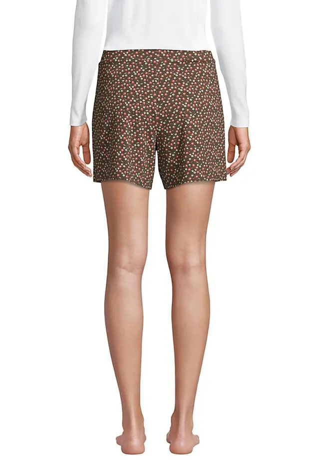 Lands039 End Pajamas and Robes Women Petite Lounge 5034 Tie Waist Pajama Shorts Forest Moss Ditsy Floral Lands039 End Pajamas and Robes Women Petite Lounge 5034 Tie Waist Pajama Shorts Forest Moss Ditsy Floral