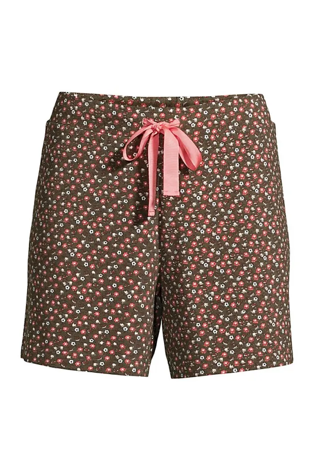 Lands039 End Pajamas and Robes Women Petite Lounge 5034 Tie Waist Pajama Shorts Forest Moss Ditsy Floral Lands039 End Pajamas and Robes Women Petite Lounge 5034 Tie Waist Pajama Shorts Forest Moss Ditsy Floral