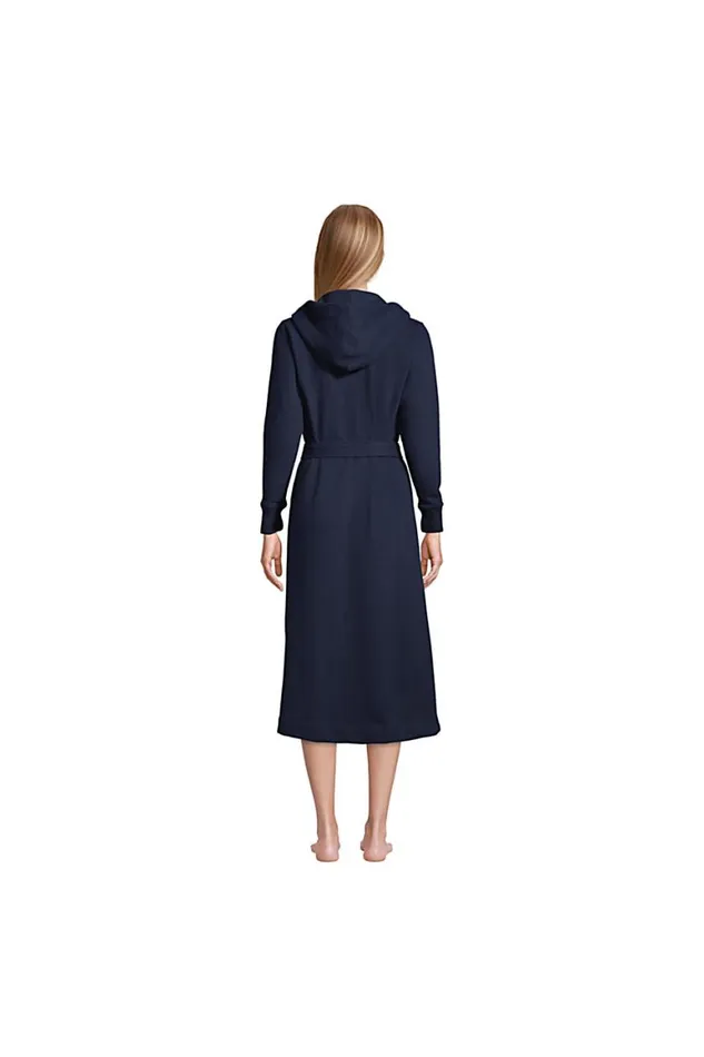 Lands039 End Pajamas and Robes Women Serious Sweats Hooded Robe Radiant Navy Lands039 End Pajamas and Robes Women Serious Sweats Hooded Robe Radiant Navy