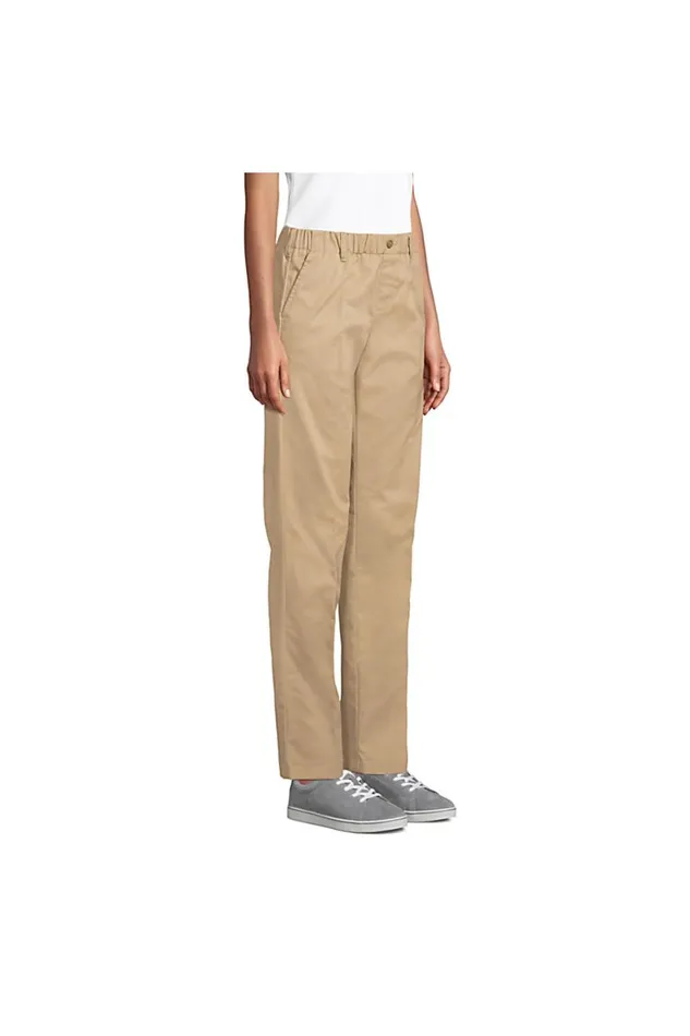 Lands039 End Pants Women Elastic Waist Pullon Chino Pants Black Lands039 End Pants Women Elastic Waist Pullon Chino Pants Black