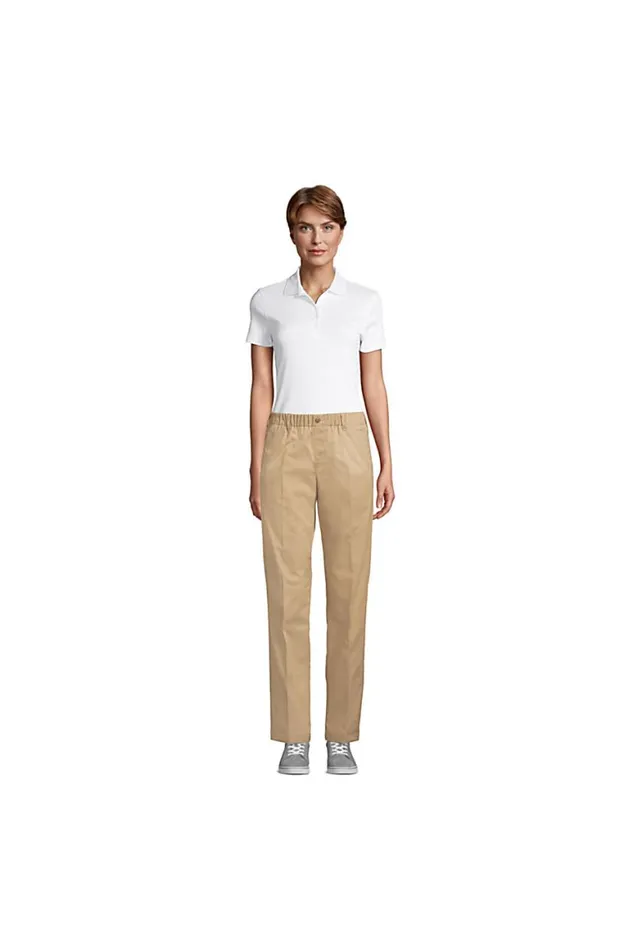 Lands039 End Pants Women Elastic Waist Pullon Chino Pants Black Lands039 End Pants Women Elastic Waist Pullon Chino Pants Black
