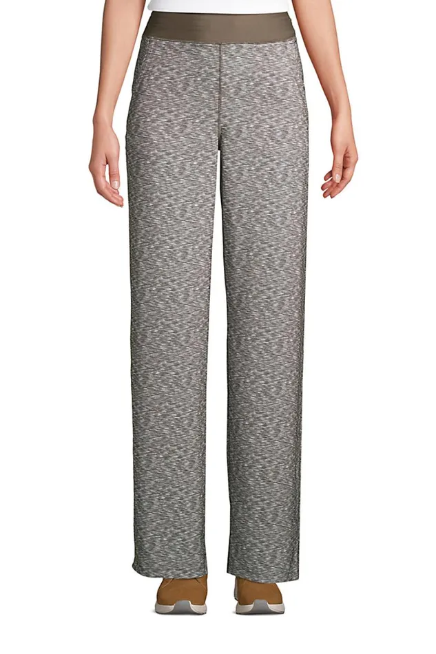 Lands039 End Pants Women Everyday Active Pants Dark Taupe Space Dye