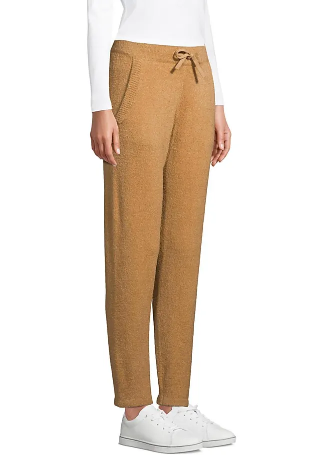 Lands039 End Pants Women Lounge Sweater Knit Drawstring Ankle Pants Slounge Charcoal