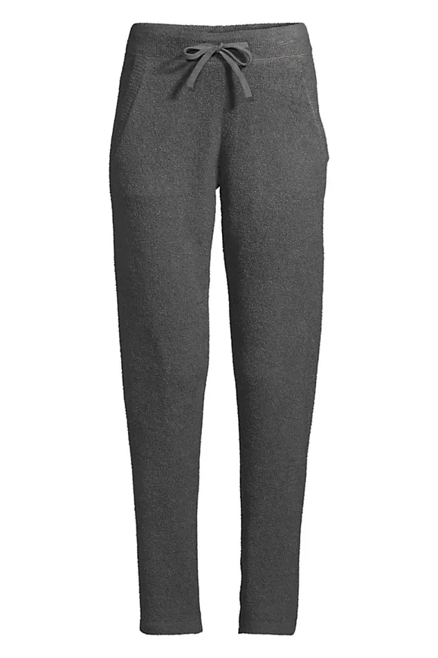 Lands039 End Pants Women Lounge Sweater Knit Drawstring Ankle Pants Slounge Charcoal