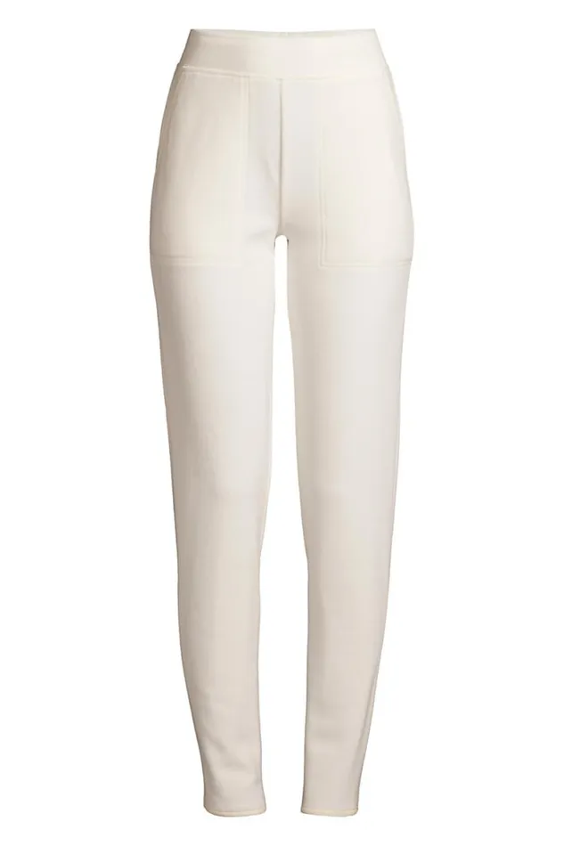Lands039 End Pants Women Plus Size Elastic Waist Pull On Fleece Tapered Pants Ivory Lands039 End Pants Women Plus Size Elastic Waist Pull On Fleece Tapered Pants Ivory