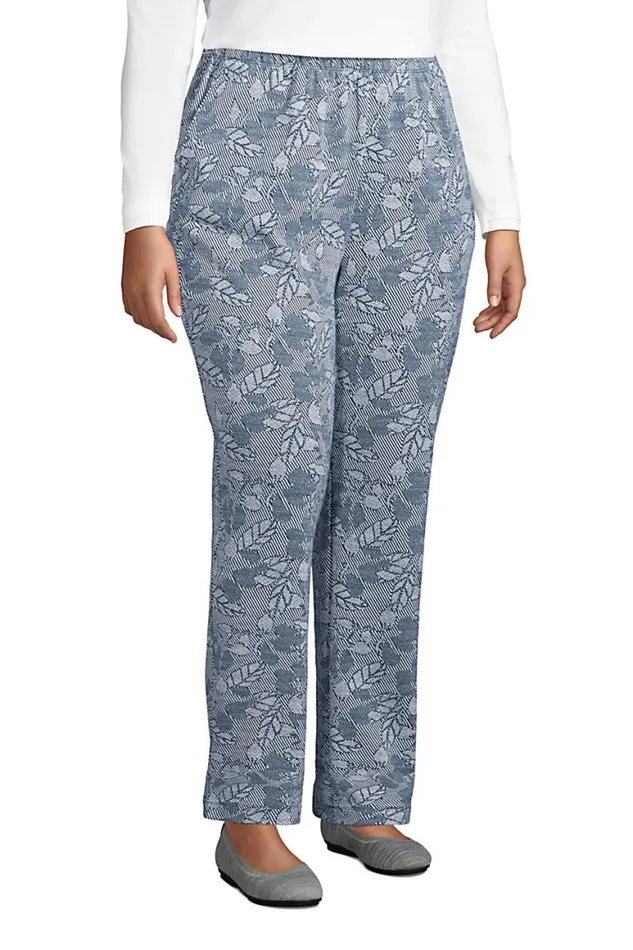 Lands039 End Pants Women Plus Size Sport Knit High Rise Elastic Waist Pull On Pant 8211 Print Deep Sea Navy Chevron Floral Lands039 End Pants Women Plus Size Sport Knit High Rise Elastic Waist Pull On Pant 8211 Print Deep Sea Navy Chevron Floral