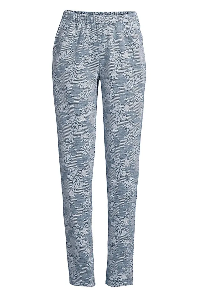 Lands039 End Pants Women Plus Size Sport Knit High Rise Elastic Waist Pull On Pant 8211 Print Deep Sea Navy Chevron Floral Lands039 End Pants Women Plus Size Sport Knit High Rise Elastic Waist Pull On Pant 8211 Print Deep Sea Navy Chevron Floral