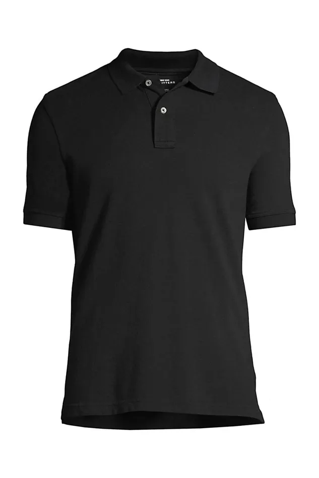 Lands039 End Polo Shirts Men Banded Short Sleeve Mesh Polo Black Lands039 End Polo Shirts Men Banded Short Sleeve Mesh Polo Black