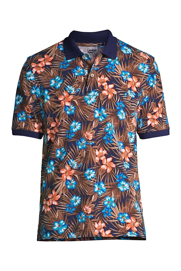 Lands039 End Polo Shirts Men Big And Tall Short Sleeve Comfortfirst Mesh Polo Shirt Deep Sea Navy Tropic Palm Lands039 End Polo Shirts Men Big And Tall Short Sleeve Comfortfirst Mesh Polo Shirt Deep Sea Navy Tropic Palm