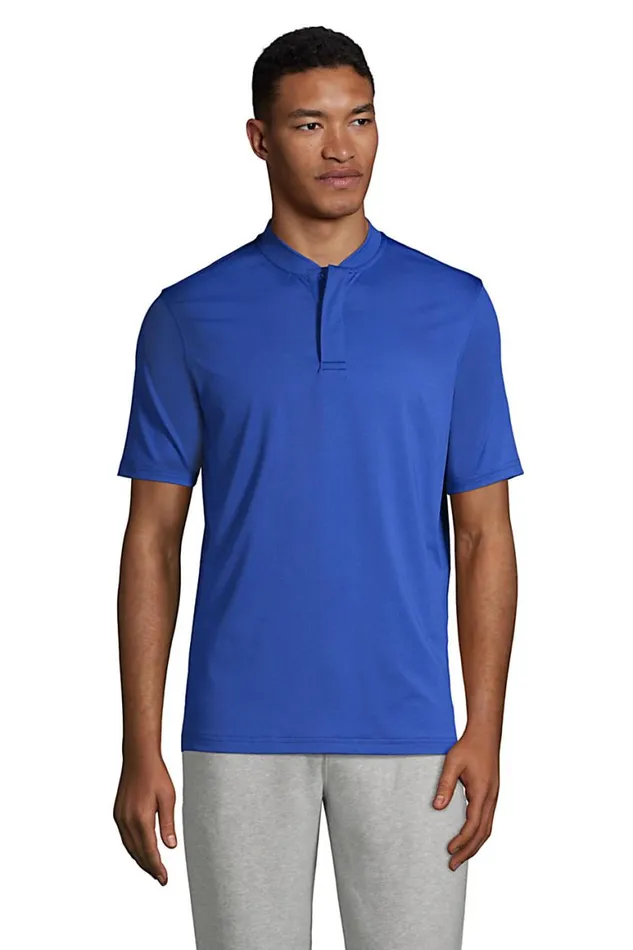 Lands039 End Polo Shirts Men Rapid Dry Short Sleeve Blade Collar Polo Shirt Dark Cobalt Blue Lands039 End Polo Shirts Men Rapid Dry Short Sleeve Blade Collar Polo Shirt Dark Cobalt Blue