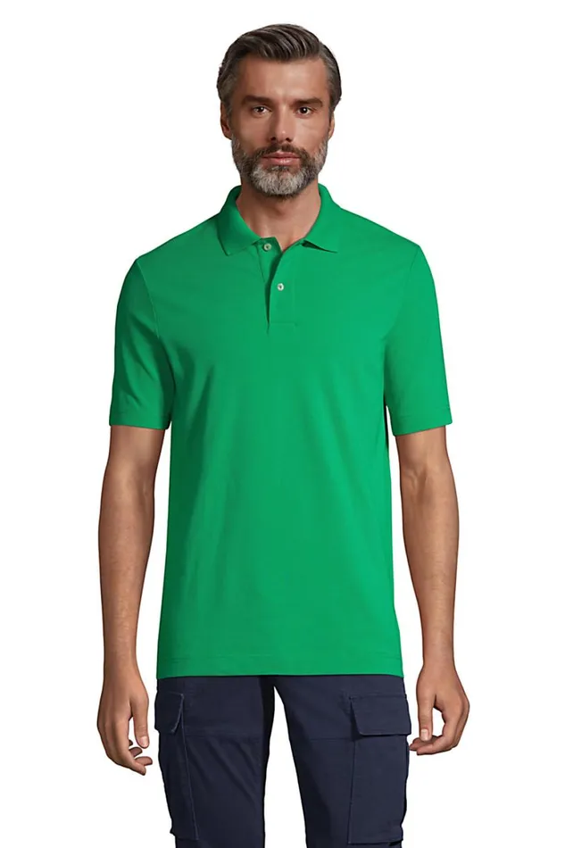 Lands039 End Polo Shirts Men Short Sleeve Basic Mesh Polo Shirt Vibrant Clover Lands039 End Polo Shirts Men Short Sleeve Basic Mesh Polo Shirt Vibrant Clover