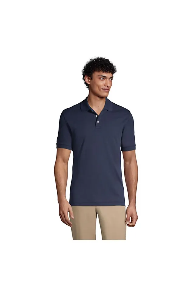 Lands039 End Polo Shirts Men Short Sleeve Tailored Fit Interlock Polo Shirt Classic Navy Lands039 End Polo Shirts Men Short Sleeve Tailored Fit Interlock Polo Shirt Classic Navy