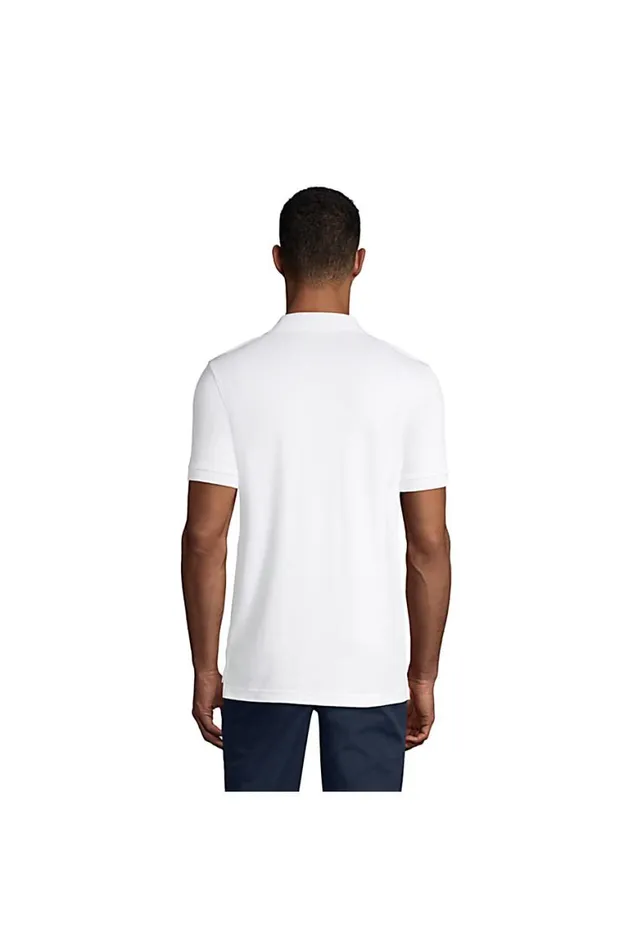 Lands039 End Polo Shirts Men Short Sleeve Tailored Fit Interlock Polo Shirt Classic Navy