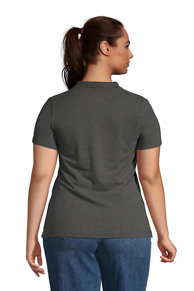 Lands039 End Polo Shirts Women Plus Size Hemmed Short Sleeve Feminine Mesh Polo Black Lands039 End Polo Shirts Women Plus Size Hemmed Short Sleeve Feminine Mesh Polo Black