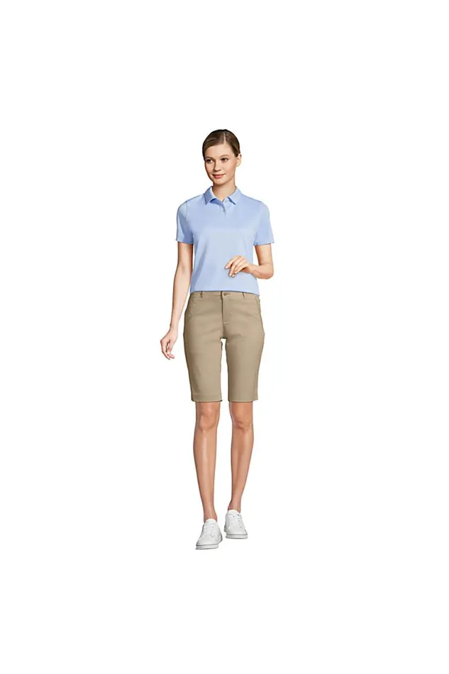 Lands039 End Polo Shirts Women Short Sleeve Poly Pique Polo Shirt Blue Lands039 End Polo Shirts Women Short Sleeve Poly Pique Polo Shirt Blue