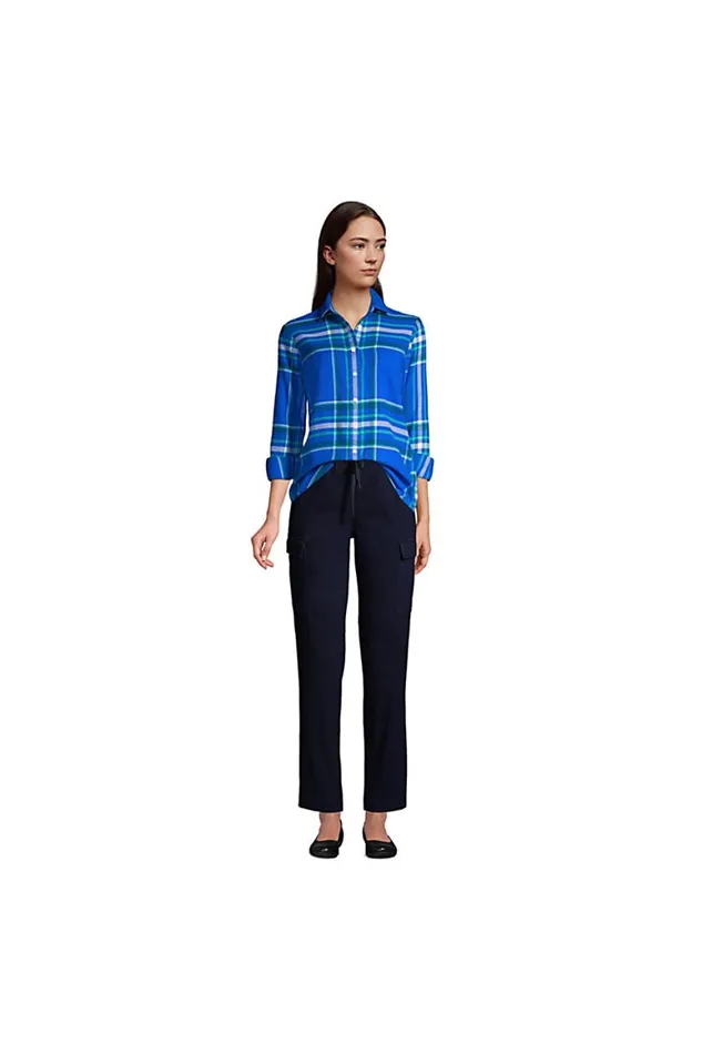 Lands039 End Shirts and Blouses Women Flannel Boyfriend Fit Long Sleeve Shirt Mesa Rose Plaid Lands039 End Shirts and Blouses Women Flannel Boyfriend Fit Long Sleeve Shirt Mesa Rose Plaid