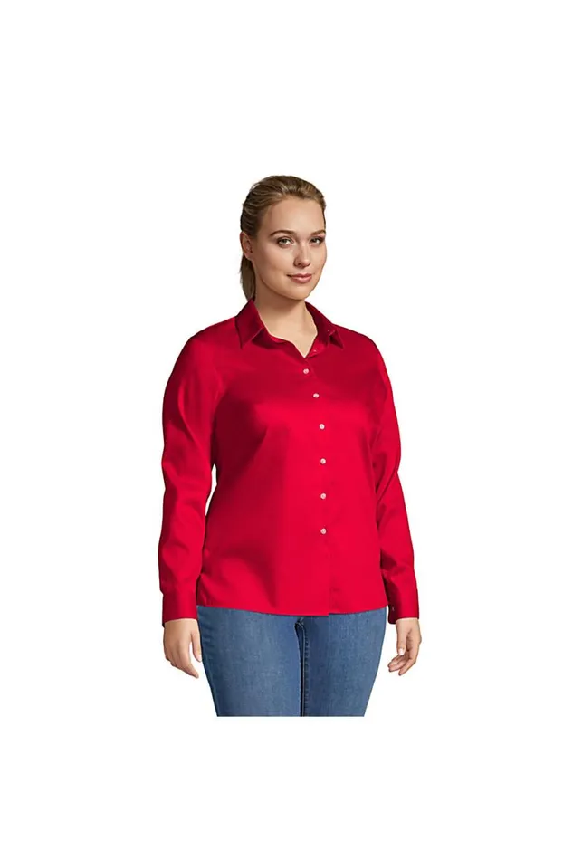 Lands039 End Shirts and Blouses Women Plus Size Long Sleeve Performance Twill Shirt Black Lands039 End Shirts and Blouses Women Plus Size Long Sleeve Performance Twill Shirt Black