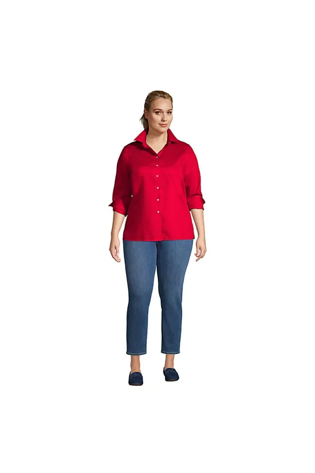Lands039 End Shirts and Blouses Women Plus Size Long Sleeve Performance Twill Shirt Black Lands039 End Shirts and Blouses Women Plus Size Long Sleeve Performance Twill Shirt Black