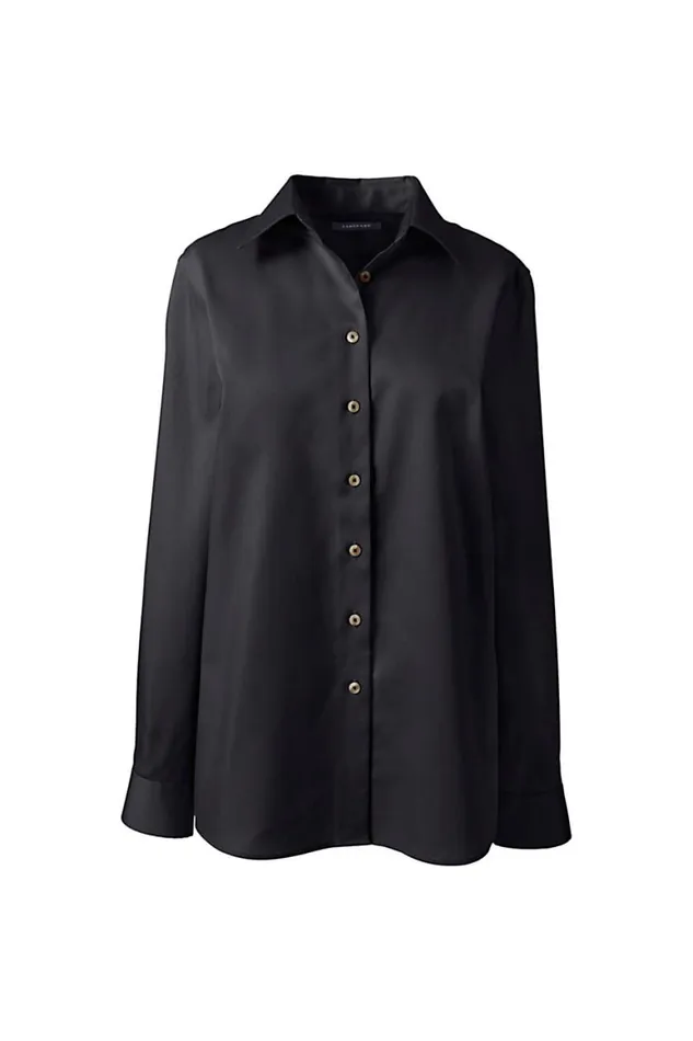 Lands039 End Shirts and Blouses Women Plus Size Long Sleeve Performance Twill Shirt Black Lands039 End Shirts and Blouses Women Plus Size Long Sleeve Performance Twill Shirt Black