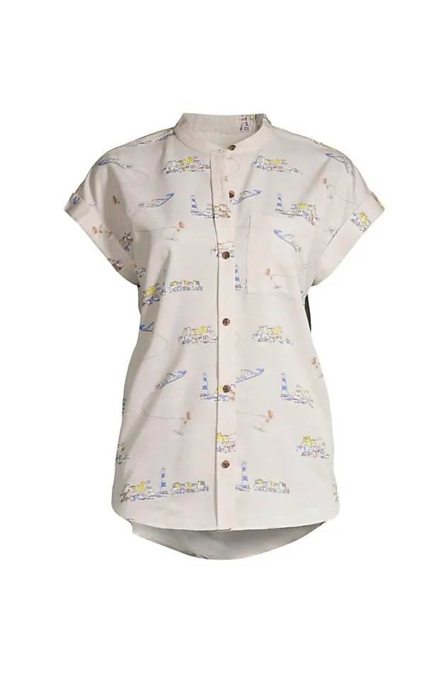 Lands039 End Shirts and Blouses Women Plus Size Relaxed Short Sleeve Dolman Shirt Sand Dune Water Skier
