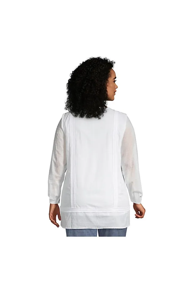 Lands039 End Shirts and Blouses Women Plus Size Split Neck Tunic 8211 Clip Dot Soft Sea Green Lands039 End Shirts and Blouses Women Plus Size Split Neck Tunic 8211 Clip Dot Soft Sea Green