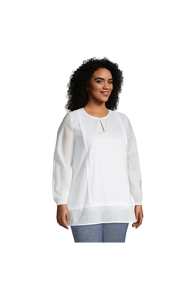 Lands039 End Shirts and Blouses Women Plus Size Split Neck Tunic 8211 Clip Dot Soft Sea Green Lands039 End Shirts and Blouses Women Plus Size Split Neck Tunic 8211 Clip Dot Soft Sea Green