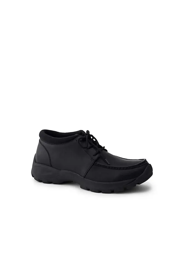 Lands039 End Shoes Men All Weather Leather Low Chukka Boots Black Leather