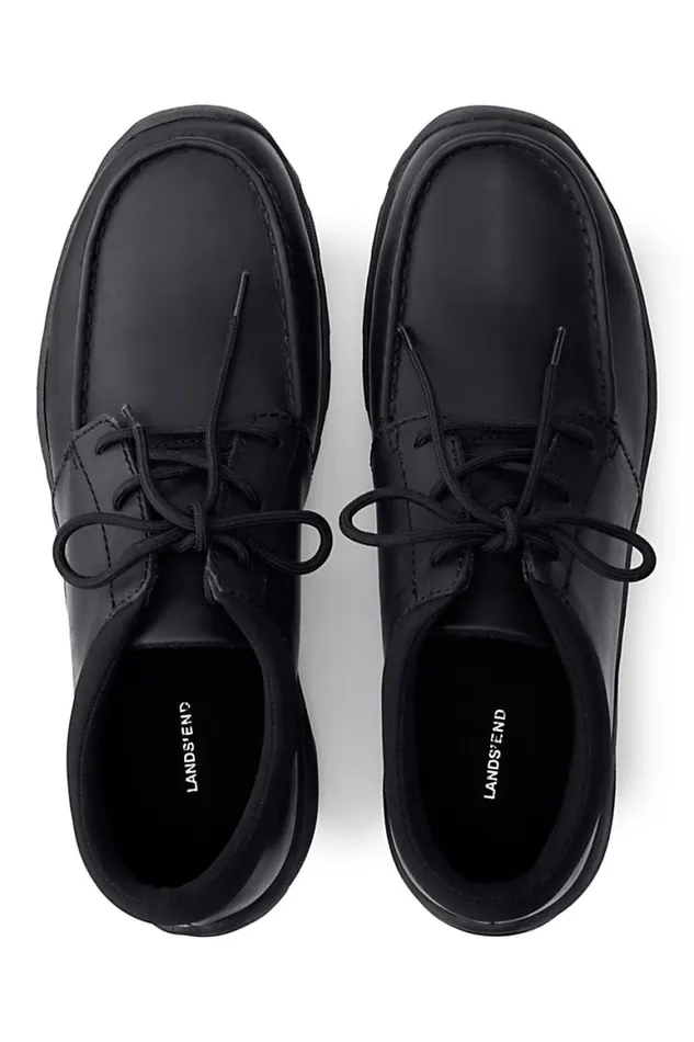 Lands039 End Shoes Men All Weather Leather Low Chukka Boots Black Leather Lands039 End Shoes Men All Weather Leather Low Chukka Boots Black Leather