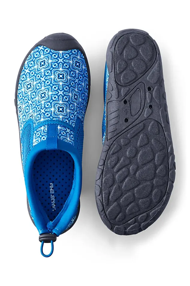Lands039 End Shoes Women Slip On Water Shoes Fresh Boreal Blue Tile Lands039 End Shoes Women Slip On Water Shoes Fresh Boreal Blue Tile