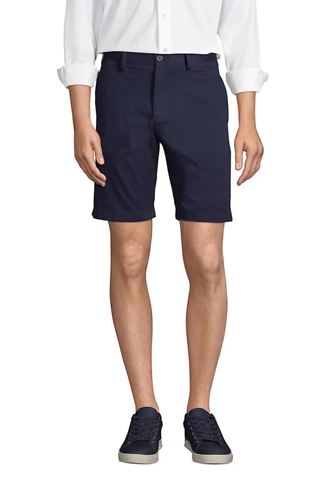 Lands039 End Shorts Men 9034 Plain Front Classic Fit No Iron Chino Shorts Radiant Navy Lands039 End Shorts Men 9034 Plain Front Classic Fit No Iron Chino Shorts Radiant Navy