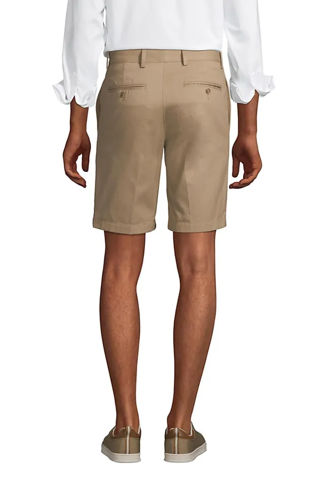 Lands039 End Shorts Men 9034 Plain Front Classic Fit No Iron Chino Shorts Radiant Navy