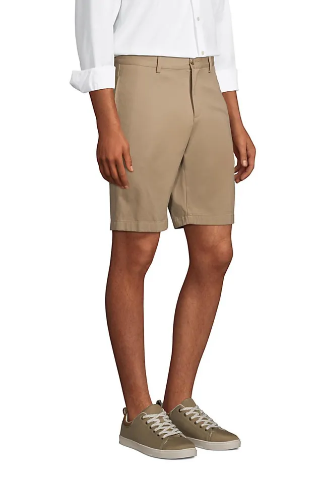 Lands039 End Shorts Men 9034 Plain Front Classic Fit No Iron Chino Shorts Radiant Navy
