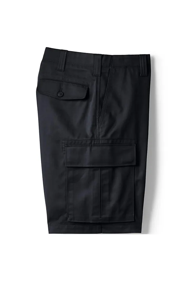 Lands039 End Shorts Men Traditional Fit Cargo Shorts Black